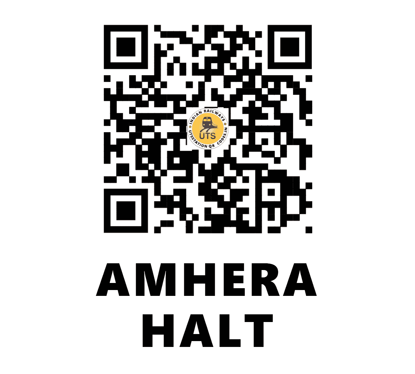 UTS QR Code for AMHERA HALT - ARH (NR - UTTAR PRADESH)